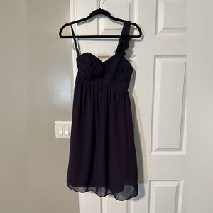 Alfred Angelo Purple One-Shoulder Dress